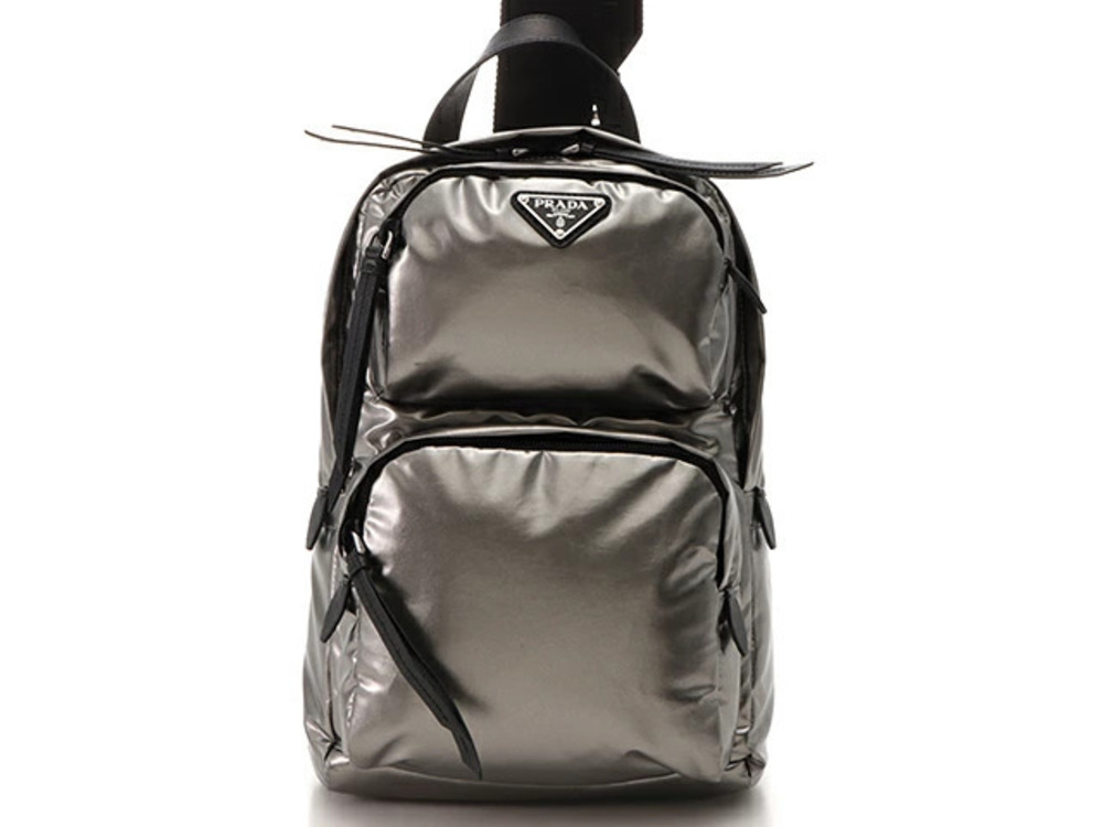 Prada Body Waist Crossbody bag silver